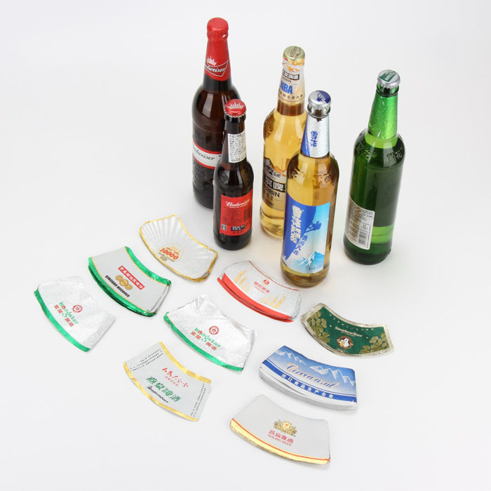 Embossed Aluminum Beer Bottle Neck Foil Label