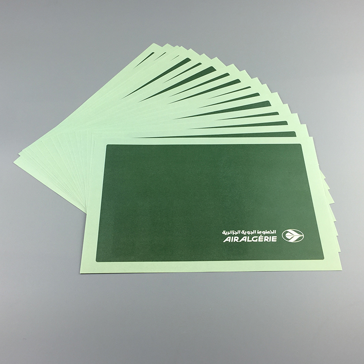 Custom Logo Airline Anti Slip Disposable Paper Tray Mat