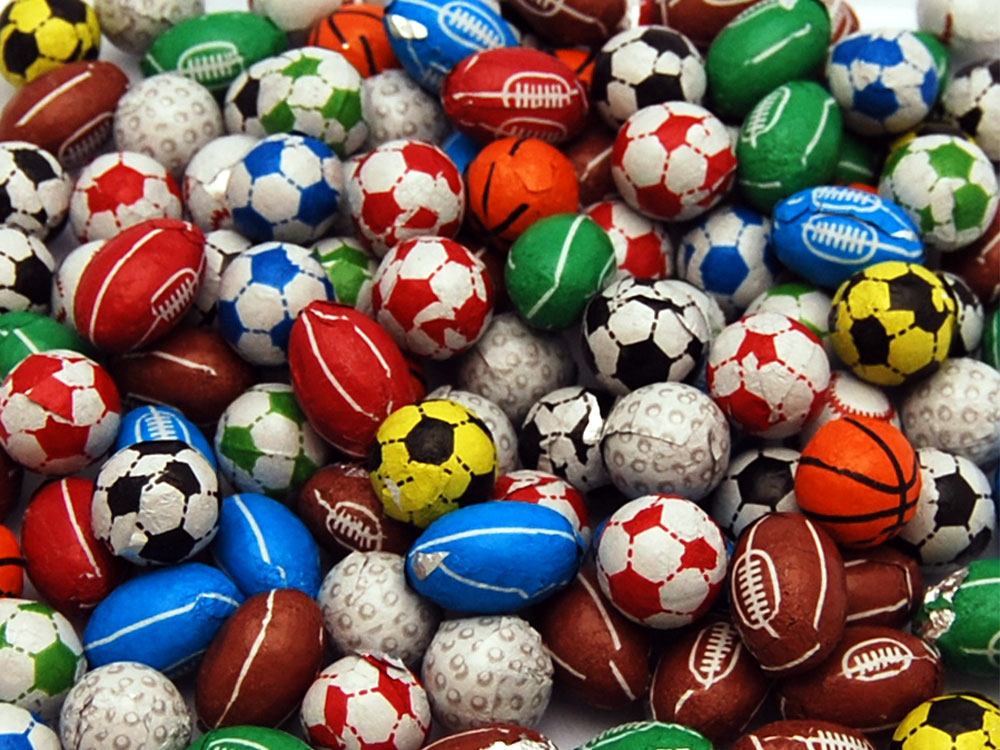 Football, baseball pattern, Chocolate Aluminium Foil Packing