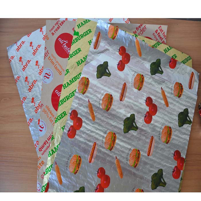 Burger Foil Wrap with Honeycomb Design