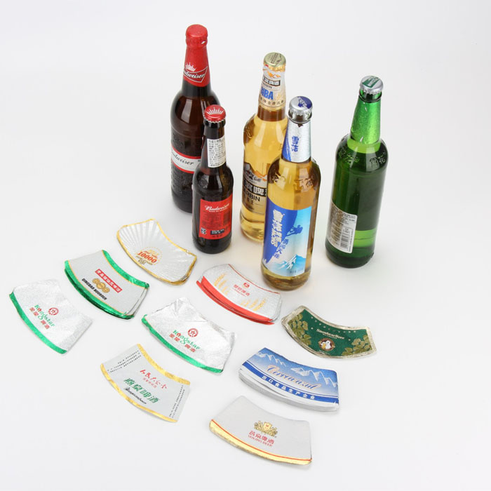 Embossed Aluminum Beer Bottle Neck Foil Label