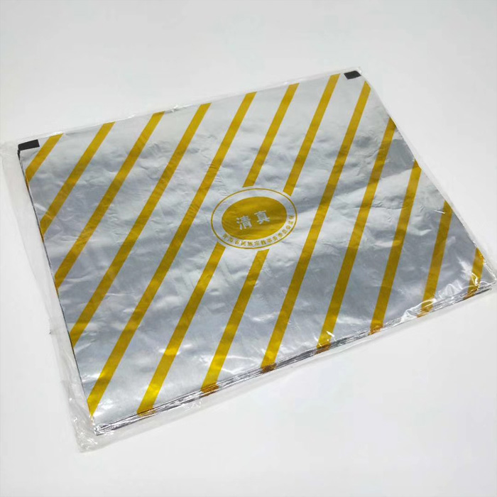 Inflight pop up aluminum foil pre- cut sheet