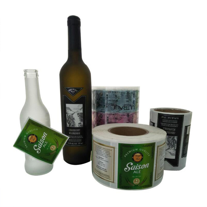 OEM CHigh quality printing wine bottles labels adhesive paper sticker