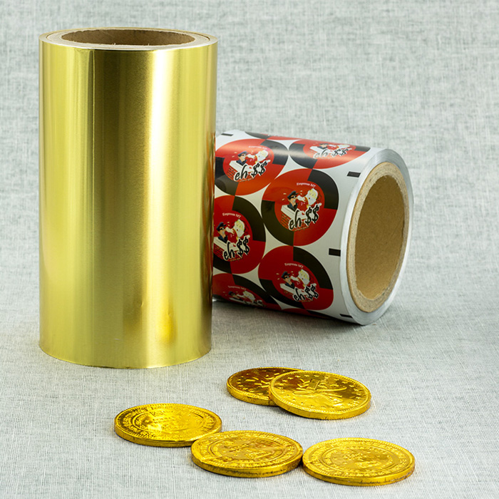 Good quality gold coin aluminum foil for wrapping chocolate