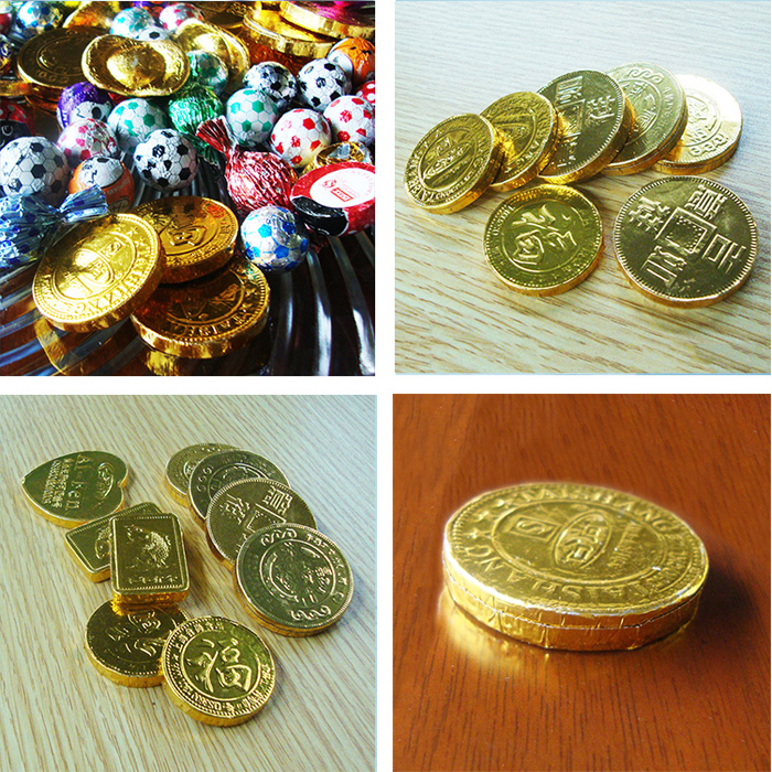 Aluminum foil for gold coin chocolate packaging 