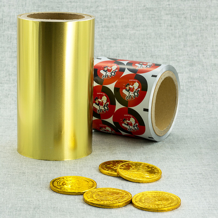 Aluminum foil for gold coin chocolate packaging 