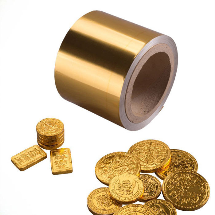 Aluminum foil for gold coin chocolate packaging 