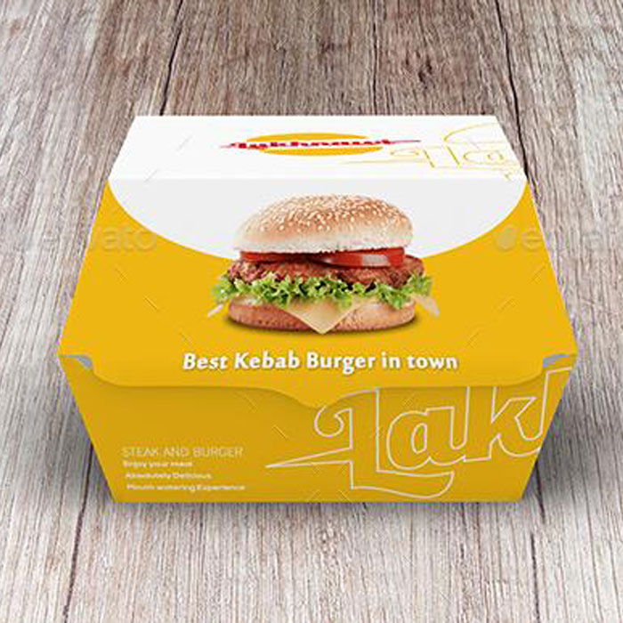 Custom Made Printed Paper Burger Box