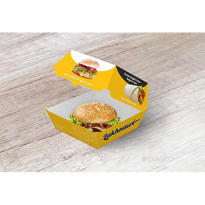 Custom Made Printed Paper Burger Box