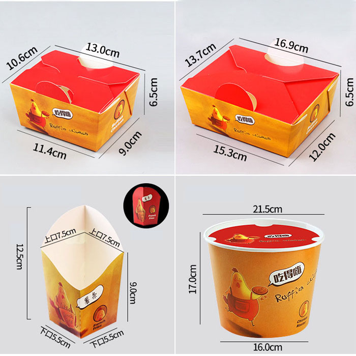 Download Custom printed paper fried chicken boxes