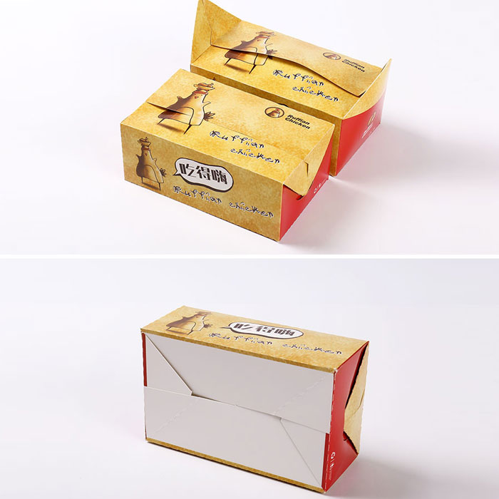 Custom printed paper fried chicken boxes