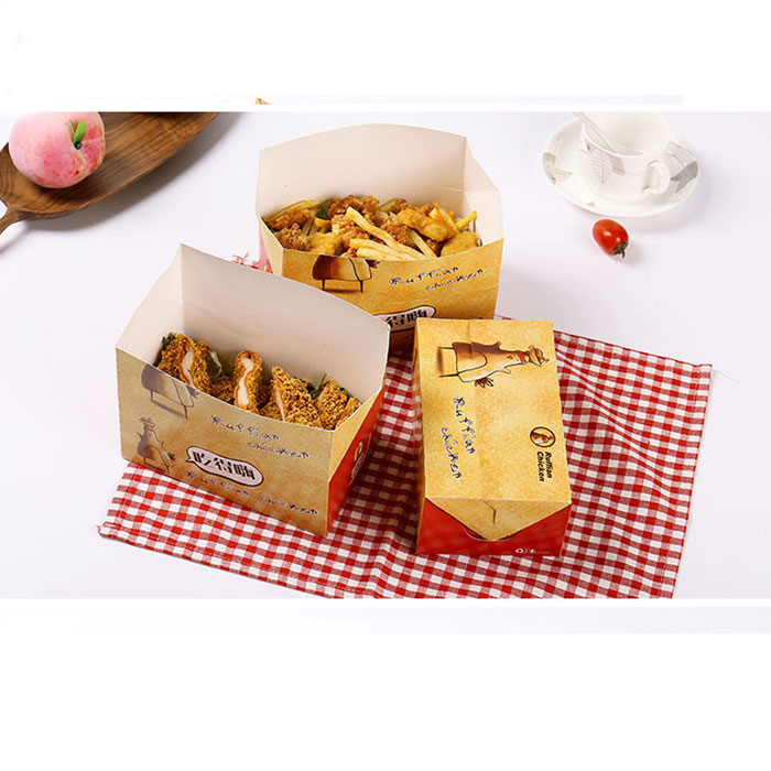 Custom printed paper fried chicken boxes