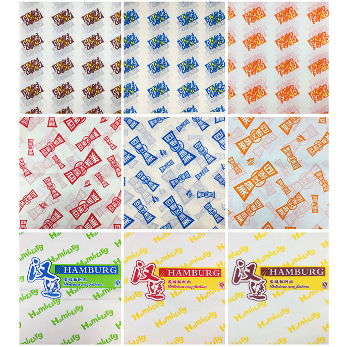 Custom Printed Fast Food Wrapping Paper