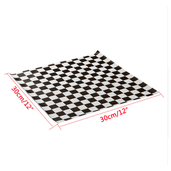 Checkered Wax Liners Checked Food Basket Liners